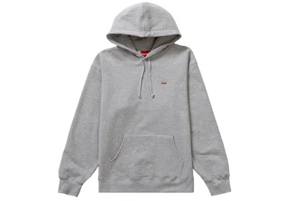 Pre-owned Supreme Men's  Enamel Small Box Hooded Sweatshirt In Heather Grey In Gray