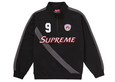 Pre-owned Supreme Men's  Equipe Half Zip Sweatshirt In Black