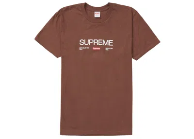 Pre-owned Supreme Men's  Est. 1994 Tee Shirt In Brown