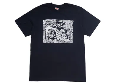 Pre-owned Supreme Men's  Faces Tee Shirt In Navy Blue