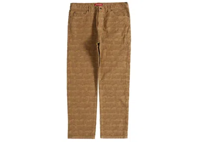 Pre-owned Supreme Men's  Fat Tip Jacquard Regular Jean In Olive
