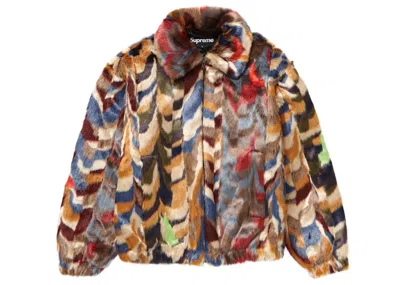 Pre-owned Supreme Men's  Faux Fur Bomber Jacket In Multi