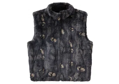 Pre-owned Supreme Men's  Faux Fur Hooded Vest In Black