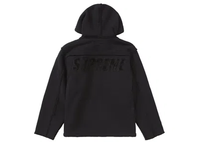 Pre-owned Supreme Men's  Faux Shearling Hooded Jacket In Black