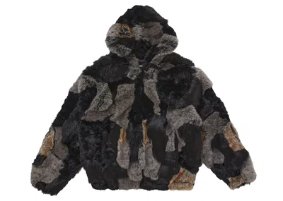 Pre-owned Supreme Men's  Faux Sherling Lined Bomber Jacket (fw25) In Black