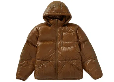 Pre-owned Supreme Men's  Featherweight Down Jacket In Brown