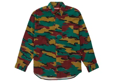 Pre-owned Supreme Men's  Flannel Shirt (fw23) In Camo In Multi