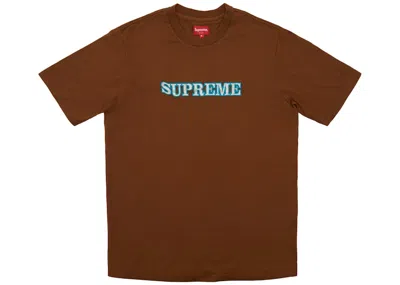 Pre-owned Supreme Men's  Floral Logo Tee Shirt In Brown