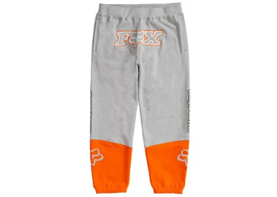Pre-owned Supreme Men's  Fox Racing Sweatpant In Grey In Gray
