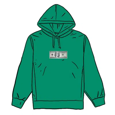 Pre-owned Supreme Men's  Franklin Hooded Sweatshirt In Light Pine In Green