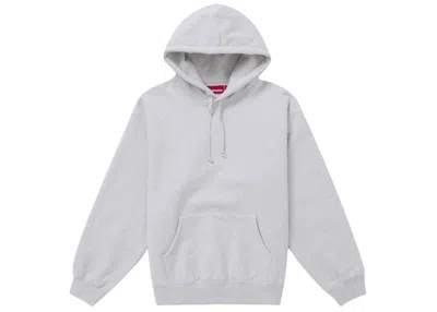 Pre-owned Supreme Men's  Frayed Hooded Sweatshirt In Heather Grey