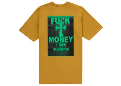 Pre-owned Supreme Men's  Fuck Money Tee Shirt In Mustard