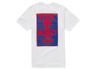 Pre-owned Supreme Men's  Fuck Money Tee Shirt In White