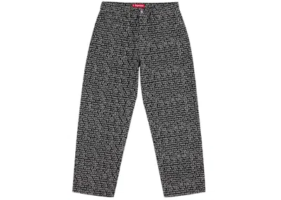 Pre-owned Supreme Men's  Fuck Stitch Loose Fit Jean In Black