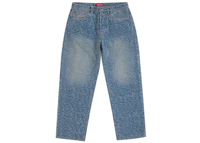 Pre-owned Supreme Men's  Fuck Stitch Loose Fit Jean In Blue