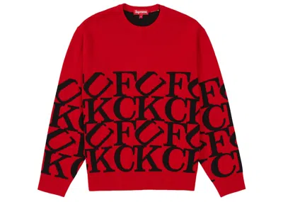 Pre-owned Supreme Men's  Fuck Sweater In Red