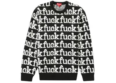 Pre-owned Supreme Men's  Fuck Sweater (ss22) In Black