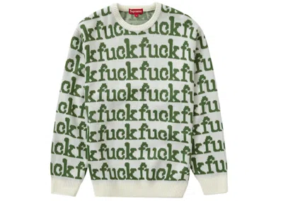Pre-owned Supreme Men's  Fuck Sweater (ss22) In White