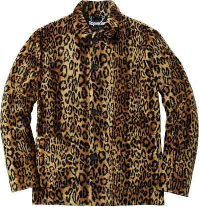 Pre-owned Supreme Men's  Fur Coat In Leopard In Brown
