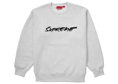 Pre-owned Supreme Men's  Futura Logo Crewneck Sweatshirt In Ash Grey