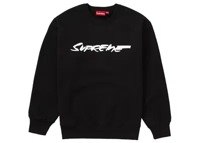 Pre-owned Supreme Men's  Futura Logo Crewneck Sweatshirt In Black
