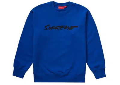 Pre-owned Supreme Men's  Futura Logo Crewneck Sweatshirt In Royal