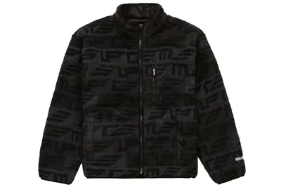 Pre-owned Supreme Men's  Geo Reversible Windstopper Fleece Jacket In Black
