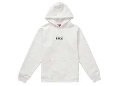 Pre-owned Supreme Men's  Gilbert & George Life Hooded Sweatshirt In White