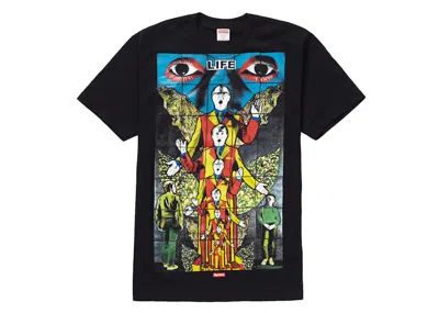 Pre-owned Supreme Men's  Gilbert & George Life Tee Shirt In Black