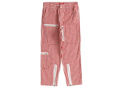 Pre-owned Supreme Men's  Gingham Flight Pant In Red