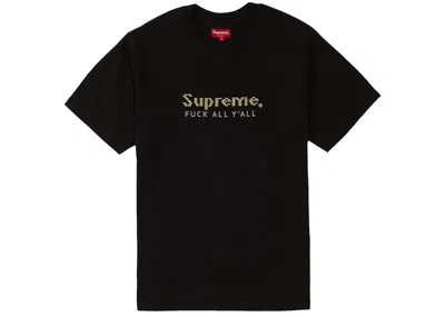 Pre-owned Supreme Men's  Gold Bars Tee Shirt In Black