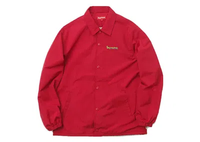 Pre-owned Supreme Men's  Gonz Logo Coaches Jacket In Red