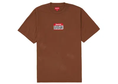 Pre-owned Supreme Men's  Gonz Nametag Short Sleeve Tee Shirt In Brown