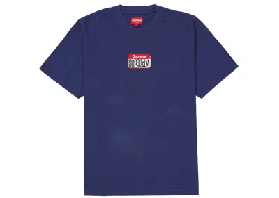 Pre-owned Supreme Men's  Gonz Nametag Short Sleeve Tee Shirt In Washed Navy Blue
