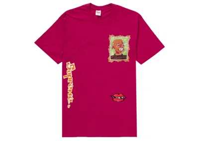 Pre-owned Supreme Men's  Gonz Portrait Tee Shirt In Magenta In Purple