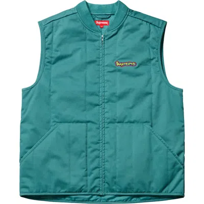 Pre-owned Supreme Men's  Gonz Shop Vest In Dusty Teal