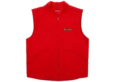 Pre-owned Supreme Men's  Gonz Shop Vest In Red
