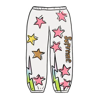 Pre-owned Supreme Men's  Gonz Stars Sweatpant In White