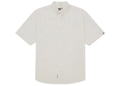 Pre-owned Supreme Men's  Goodenough Patchwork Short Sleeve Shirt In White
