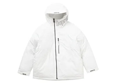 Pre-owned Supreme Men's  Goretex 700fill Down Parka Jacket (fw23) In White