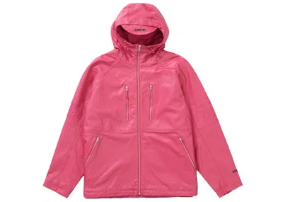 Pre-owned Supreme Men's  Goretex Leather Jacket In Magenta In Purple