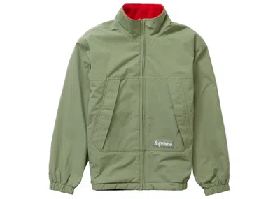 Pre-owned Supreme Men's  Goretex Reversible Polartec Lined Jacket In Light Olive In Green
