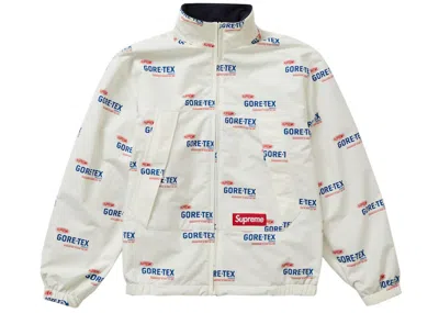 Pre-owned Supreme Men's  Goretex Reversible Polartec Lined Jacket In Natural Logos In Brown