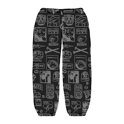 Pre-owned Supreme Men's  Goretex Stickers Pant (ss21) In Black