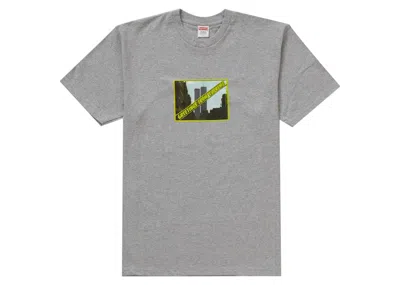 Pre-owned Supreme Men's  Greetings Tee Shirt In Heather Grey In Gray