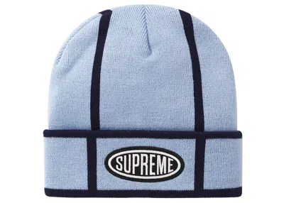 Pre-owned Supreme Men's  Grid Beanie In Light Blue