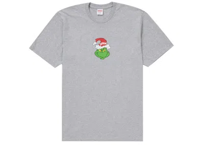Pre-owned Supreme Men's  Grinch Tee Shirt In Heather Grey In Gray