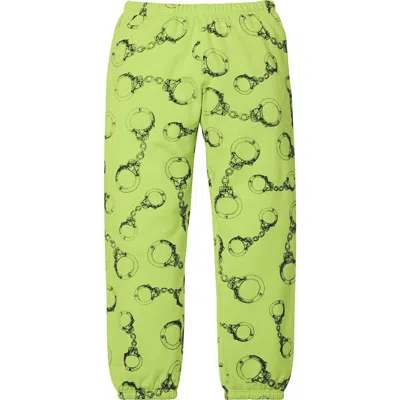 Pre-owned Supreme Men's  Handcuffs Sweatpant In Bright Green