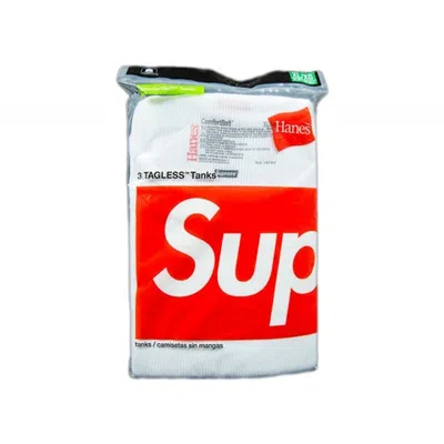 Pre-owned Supreme Men's  Hanes Tank Top (3 Pack) In White