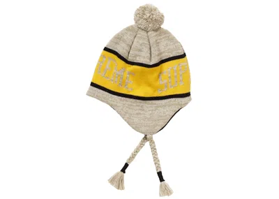 Pre-owned Supreme Men's  Heathered Earflip Beanie In Oatmeal In Brown